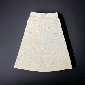 Demylee Grey Wool Stretch High Waist A-Line Skirt Sz S